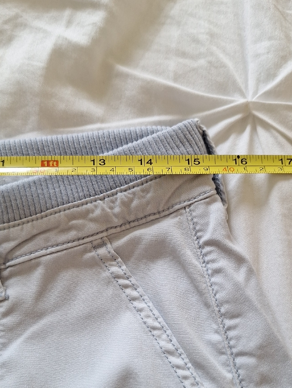 American Eagle High-Rise Baggy Wide Leg Cargo Pants Womens Sz 8 R Light Blue - Picture 9 of 11